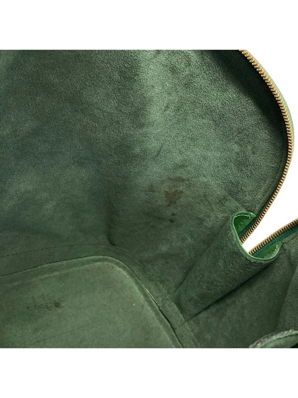 Louis Vuitton Handbag Epi Alma Borneo Green Leather